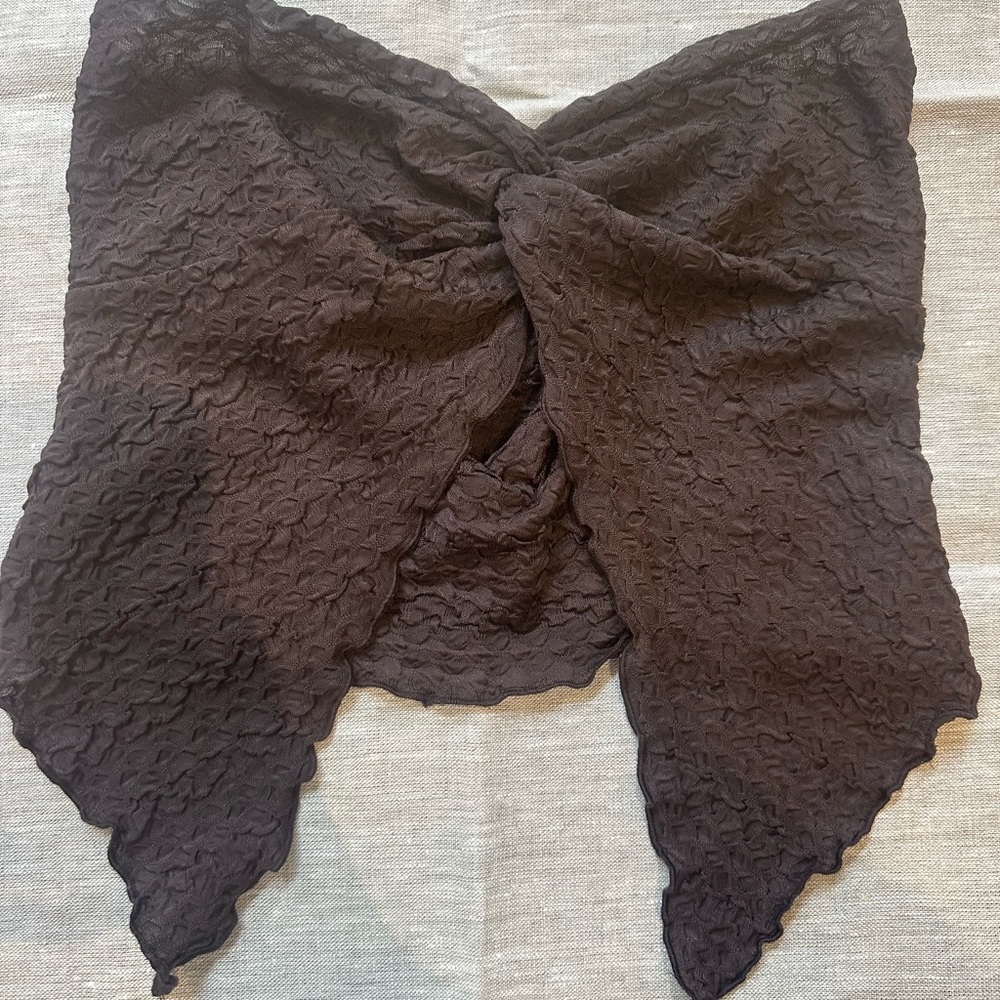 Garage Black Textured Shawl